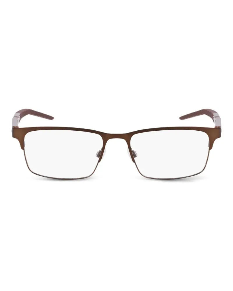 Nike Eckige Brille aus Metall - Braun Braun