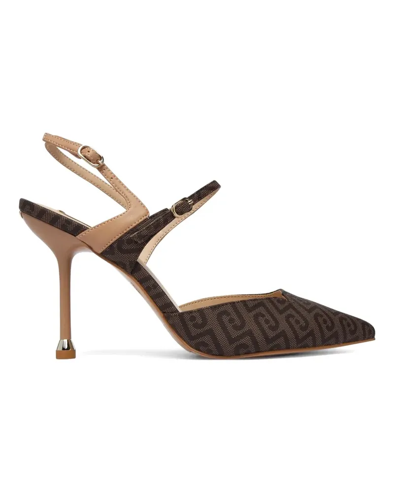 Liu Jo monogram-pattern slingback pumps - Braun Braun