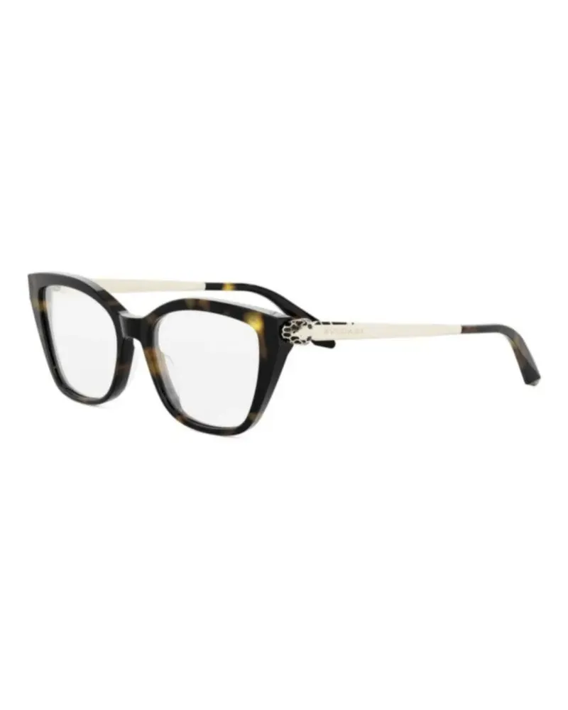 Bulgari Eckige Brille in Schildpattoptik - Braun Braun