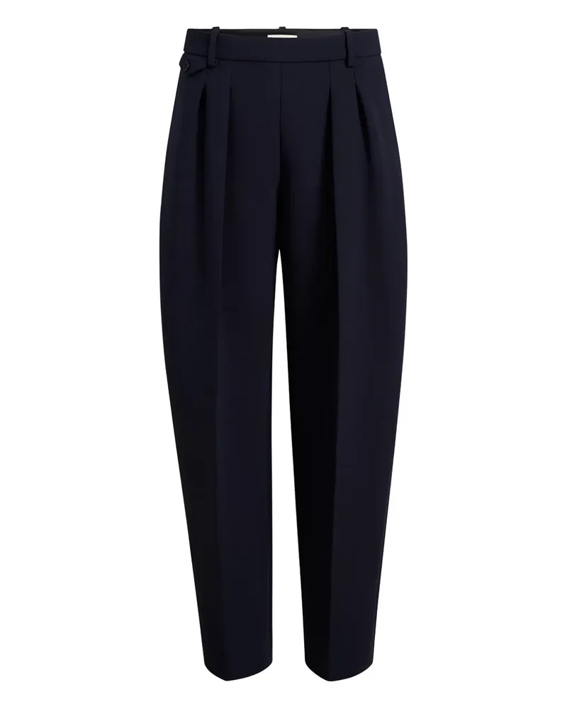 KHAITE Bundfaltenhose mit Knopfdetail - Blau Blau