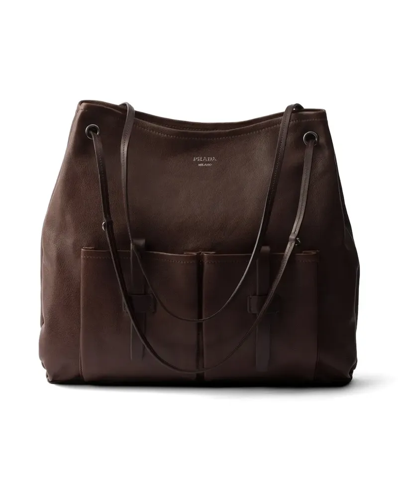 Prada Große Route Schultertasche - Braun Braun