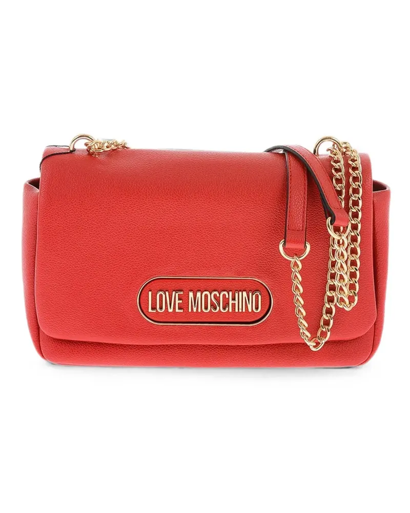 Moschino logo-detail shoulder bag - Rot Rot