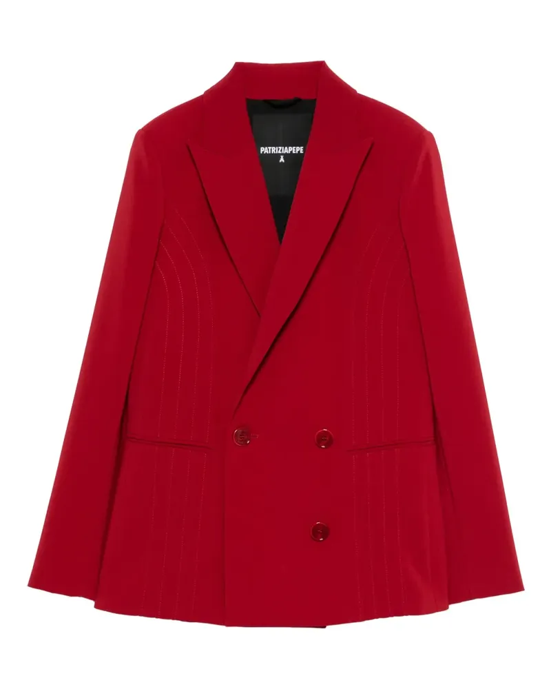 Patrizia Pepe double-breasted panelled blazer - Rot Rot