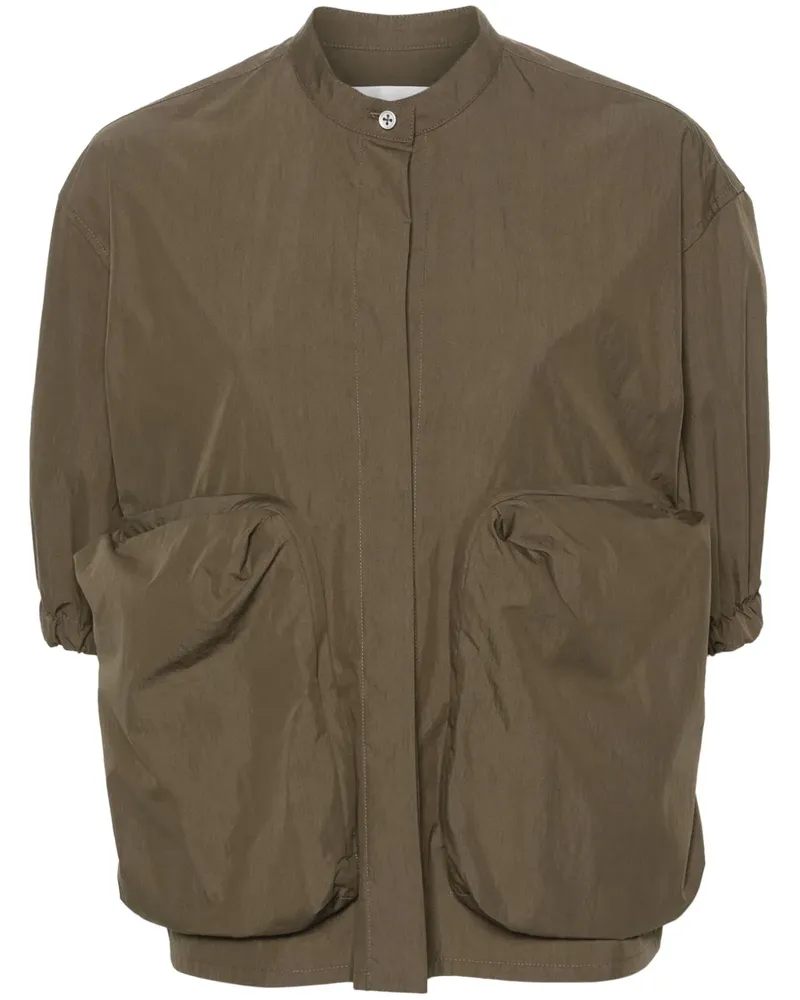 Jil Sander Hemd mit Stehkragen - Grün Grün