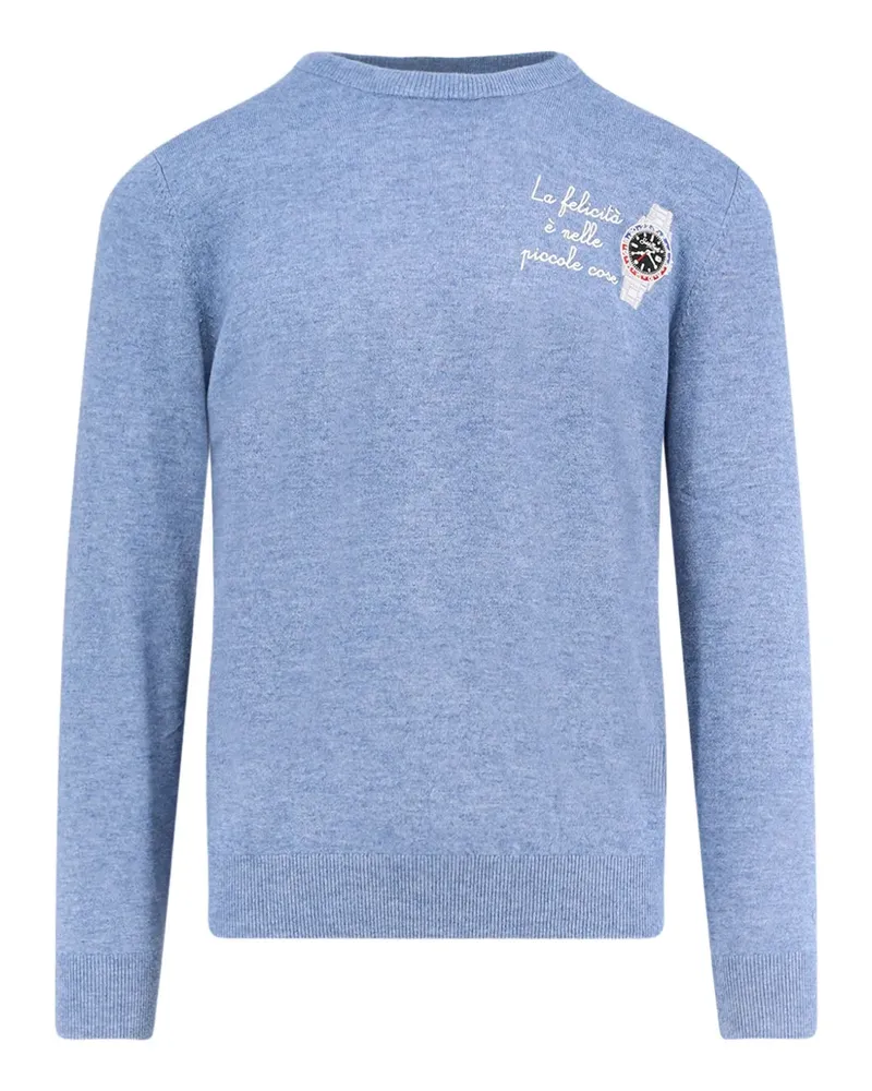 MC2 Saint Barth Bestickter Pullover mit Rundhalsausschnitt - Blau Blau