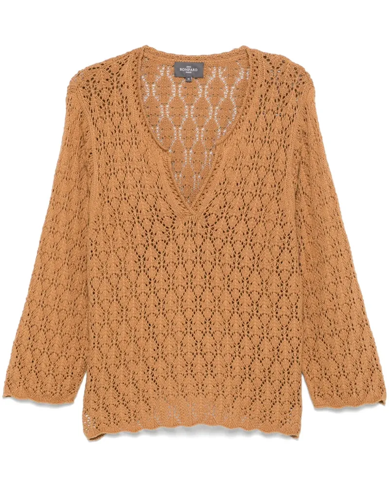 Eric Bompard Pullover aus Häkelstrick - Braun Braun