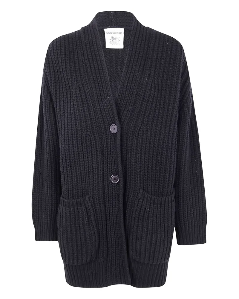 Semicouture Cardigan mit tiefer Schulter - Schwarz Schwarz