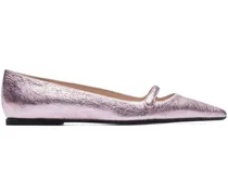 Ballerinas im Metallic-Look