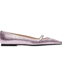 N° 21 Ballerinas im Metallic-Look Rosa