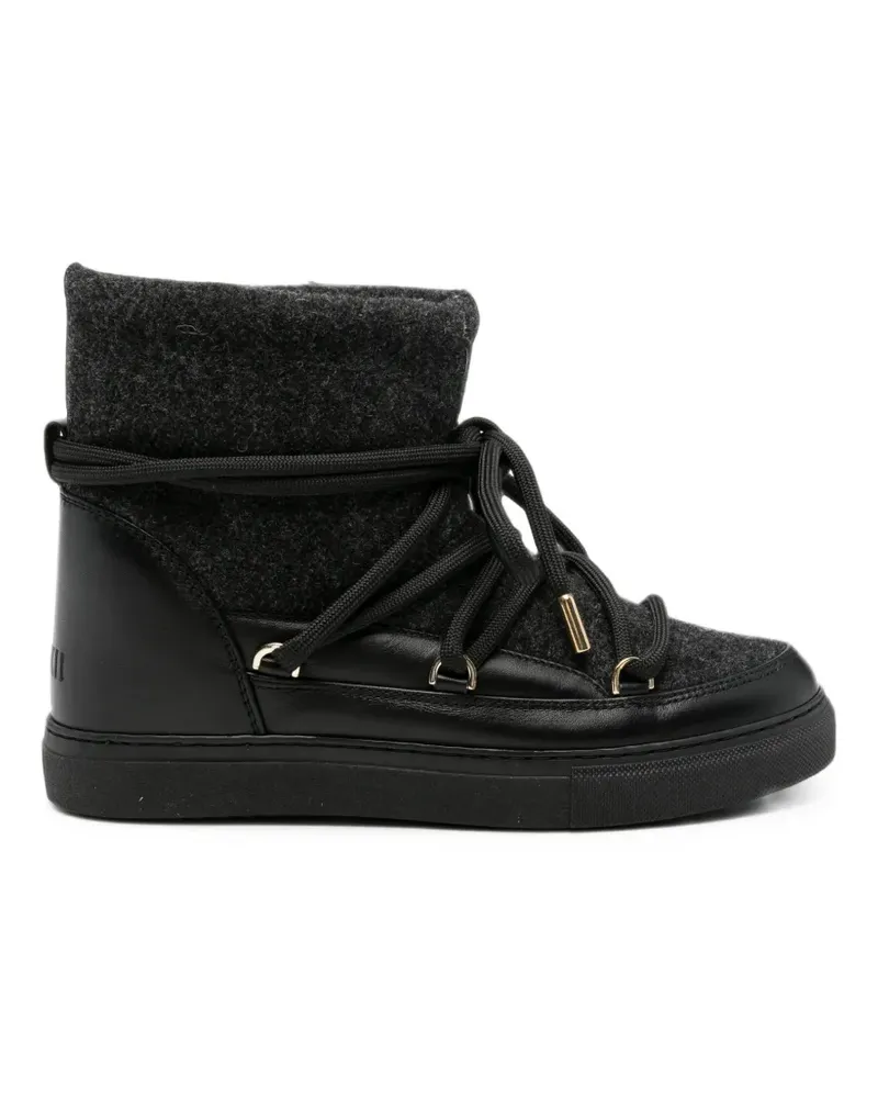 INUIKII Felt Leather-Trimmed snow boots - Schwarz Schwarz