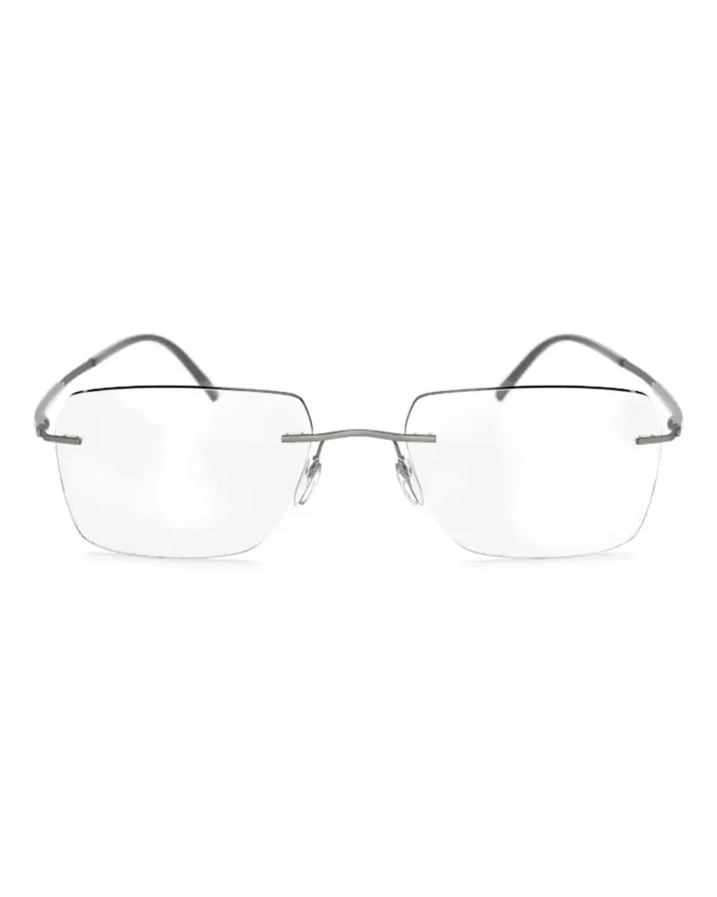 Silhouette rimless rectangle-frame glasses - Grau Grau