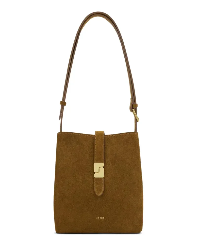 Soeur Small Bello suede shoulder bag - Braun Braun