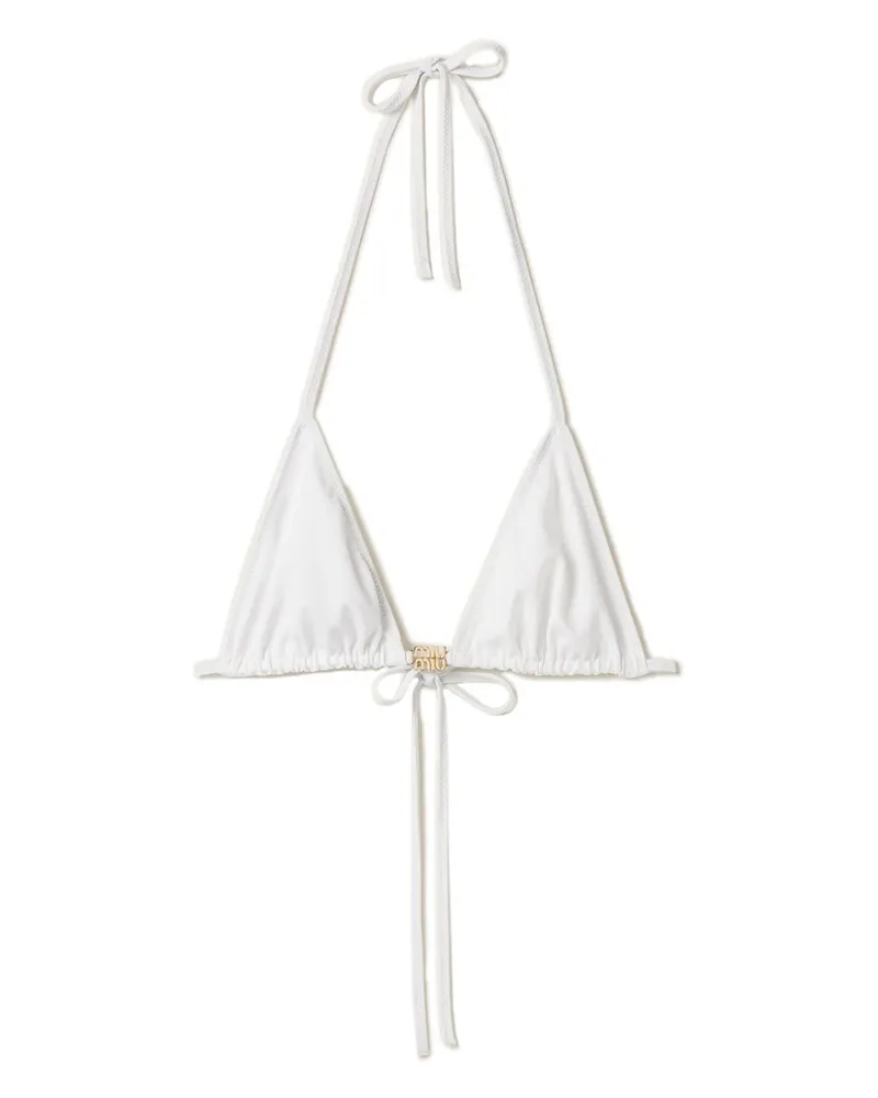 Miu Miu Klassisches Triangel-Bikinioberteil - Weiß Weiß