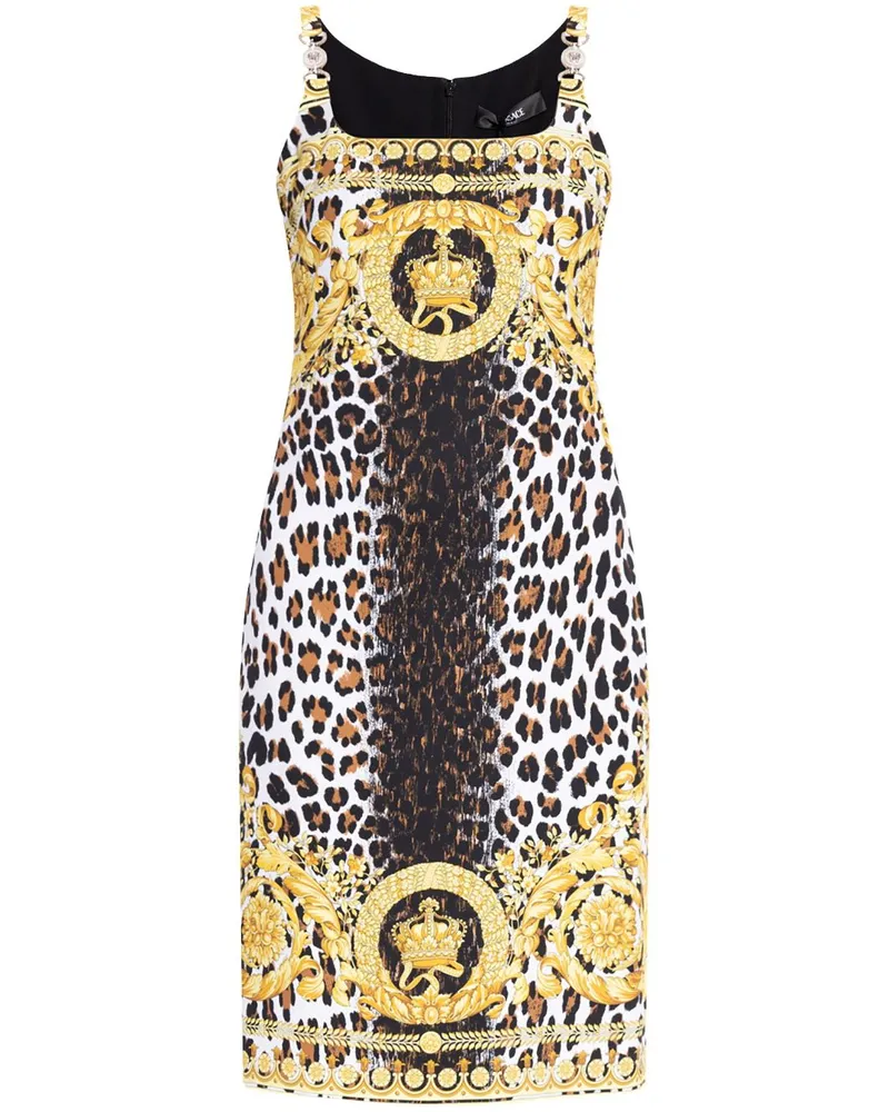 Versace Kleid mit Medusa-Print - Schwarz Schwarz