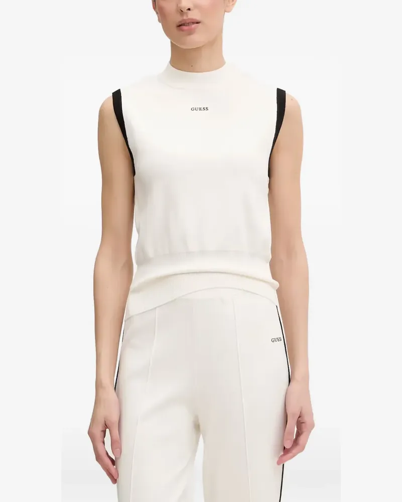 Guess contrast-trim tank top - Nude Nude