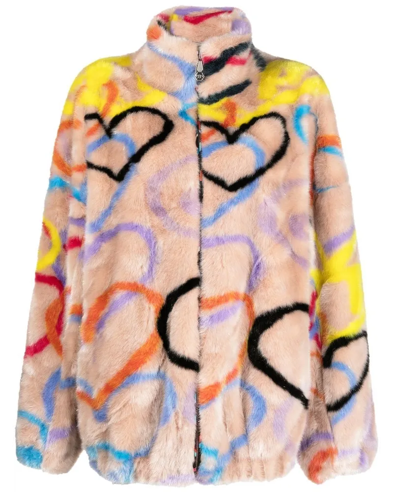 Philipp Plein Mantel mit Print - Nude Nude