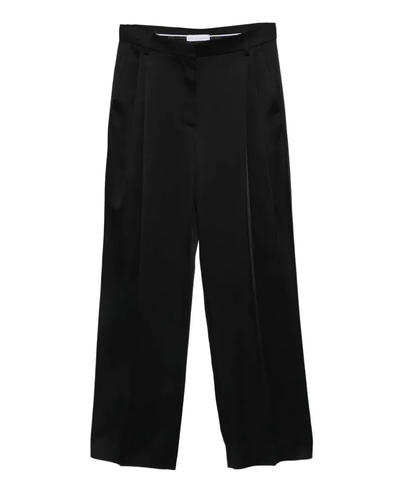 Stella McCartney Hose aus Satin - Schwarz Schwarz