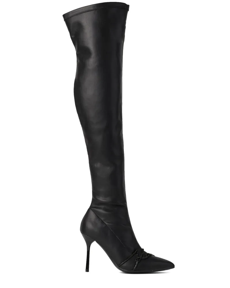 Karl Lagerfeld Sarabande Stretch Overknee-Stiefel 90mm - Schwarz Schwarz