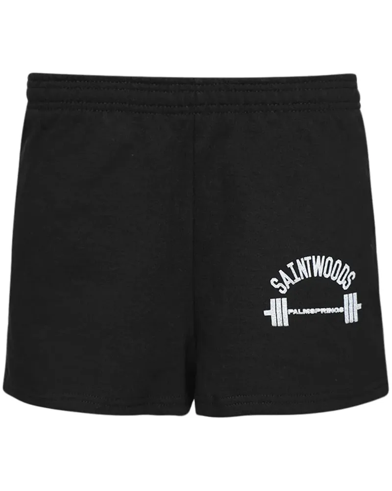 Saintwoods Joggingshorts mit Logo-Print - Schwarz Schwarz
