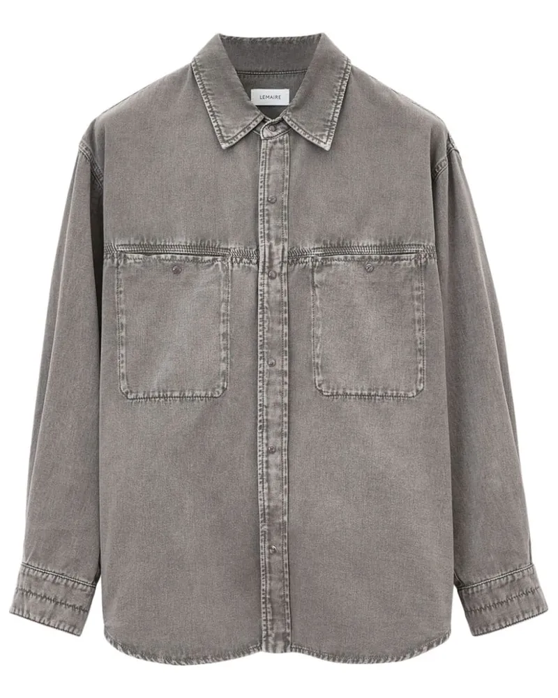 Christophe Lemaire Langärmeliges Jeanshemd - Grau Grau