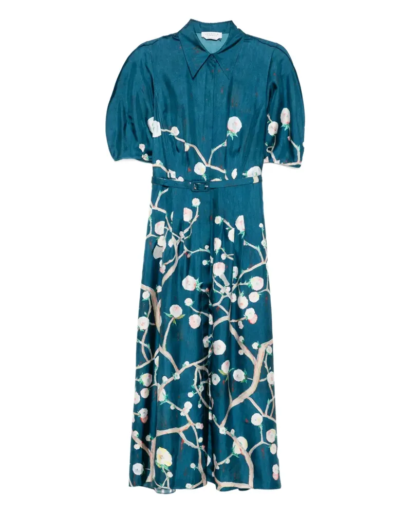 Gabriela Hearst Maude Hemdkleid - Blau Blau