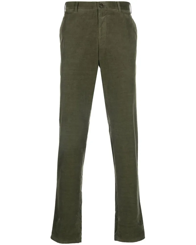 Canali Halbhohe Slim-Fit-Chino - Grün Grün