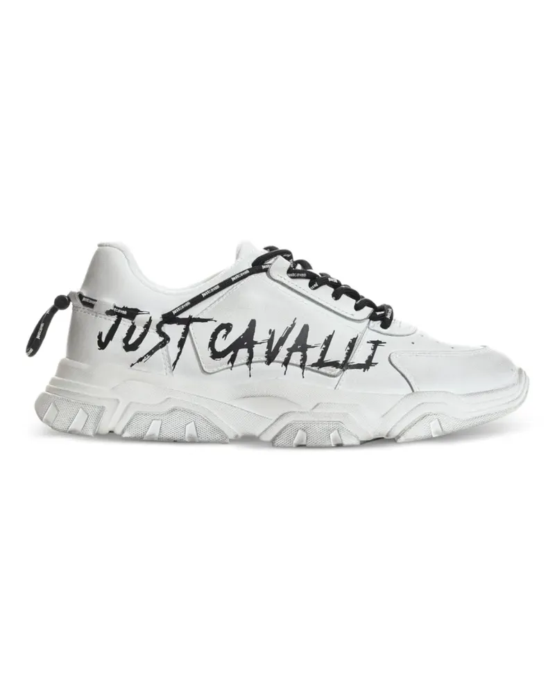 Just Cavalli Sneakers mit Schriftzug - Weiß Weiß