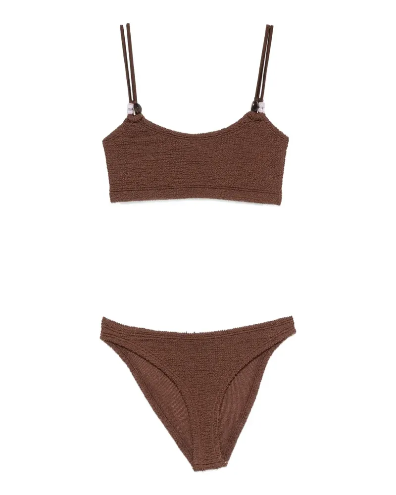 Hunza G beaded crinkle bikini - Braun Braun