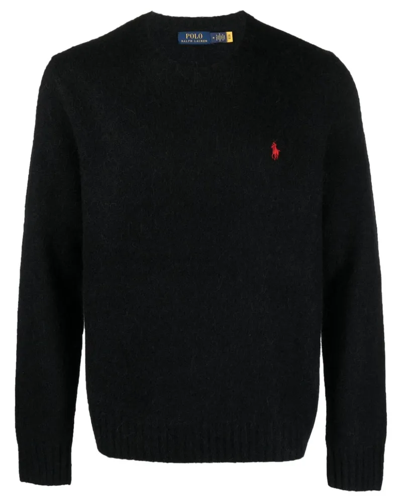 Ralph Lauren Pullover mit Polo Pony-Stickerei - Schwarz Schwarz