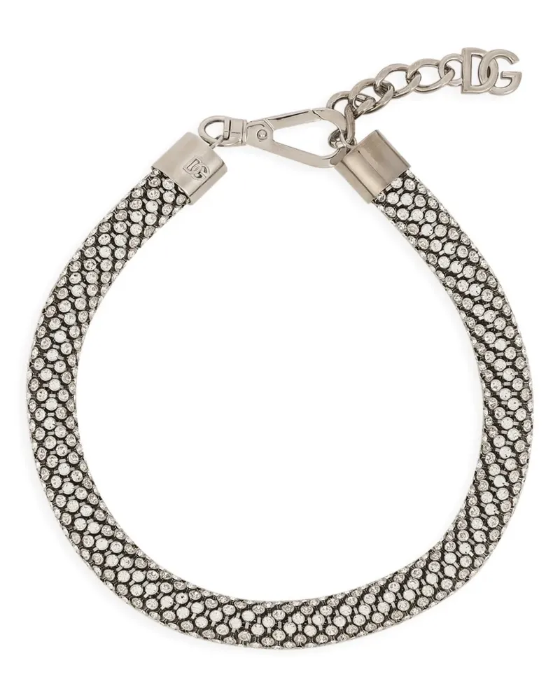 Dolce & Gabbana Choker mit Strass - Silber Silber