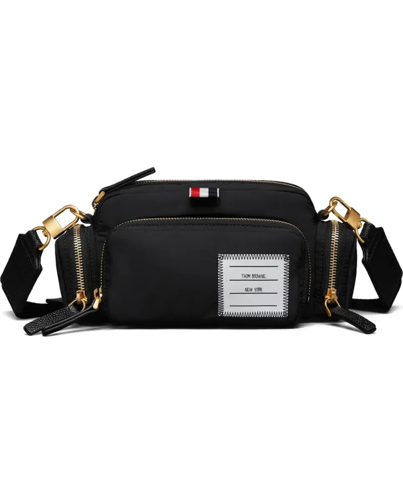Thom Browne Gürteltasche mit Logo-Patch - Schwarz Schwarz