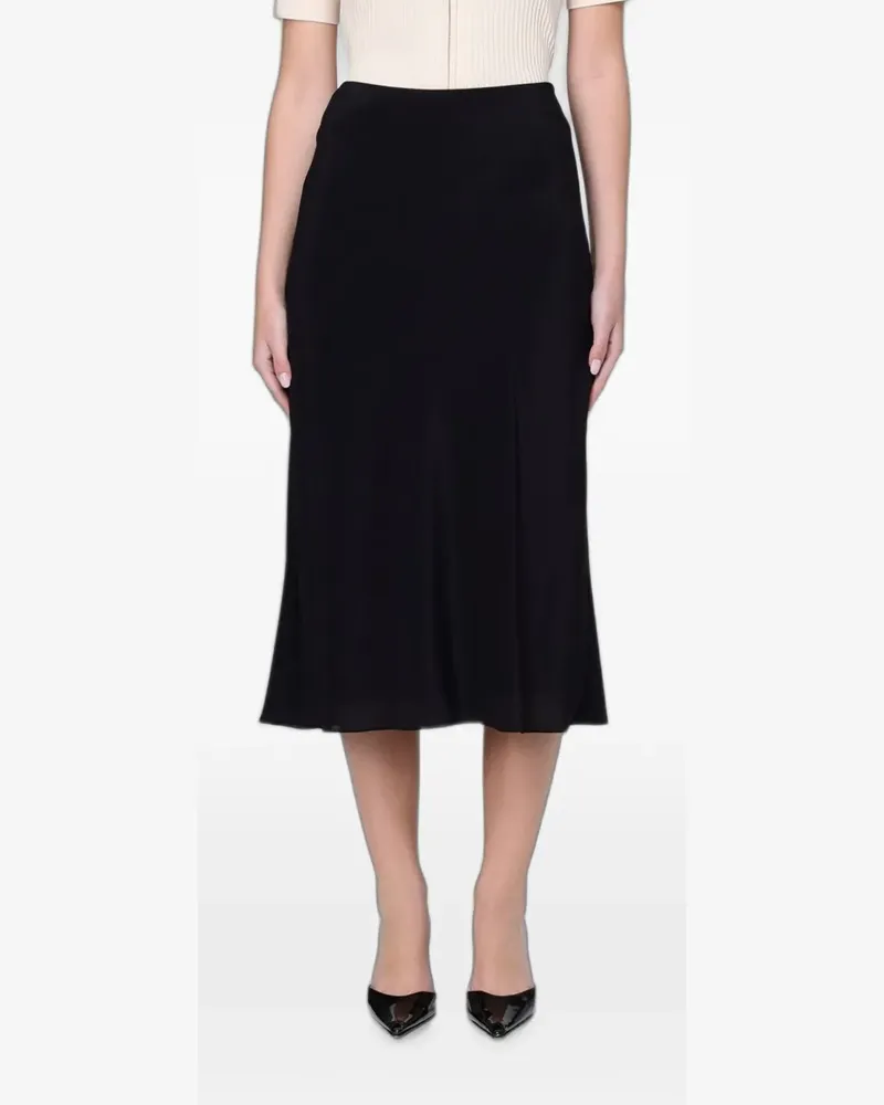 Patrizia Pepe silk midi skirt - Schwarz Schwarz