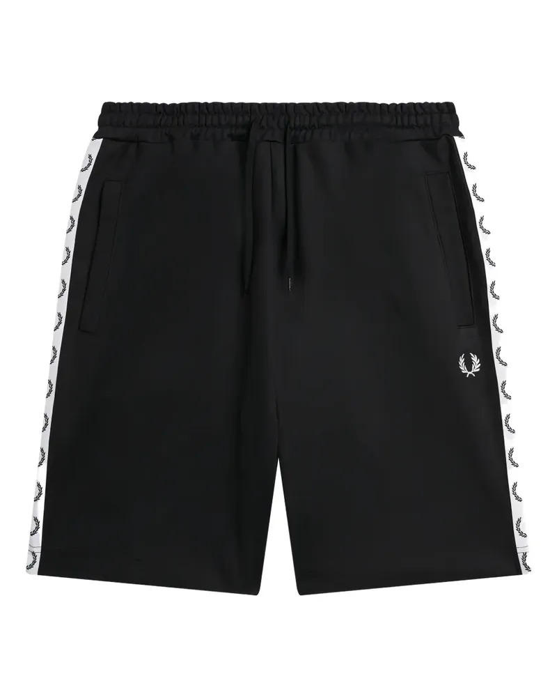 Fred Perry Joggingshorts mit Logo-Stickerei - Schwarz Schwarz