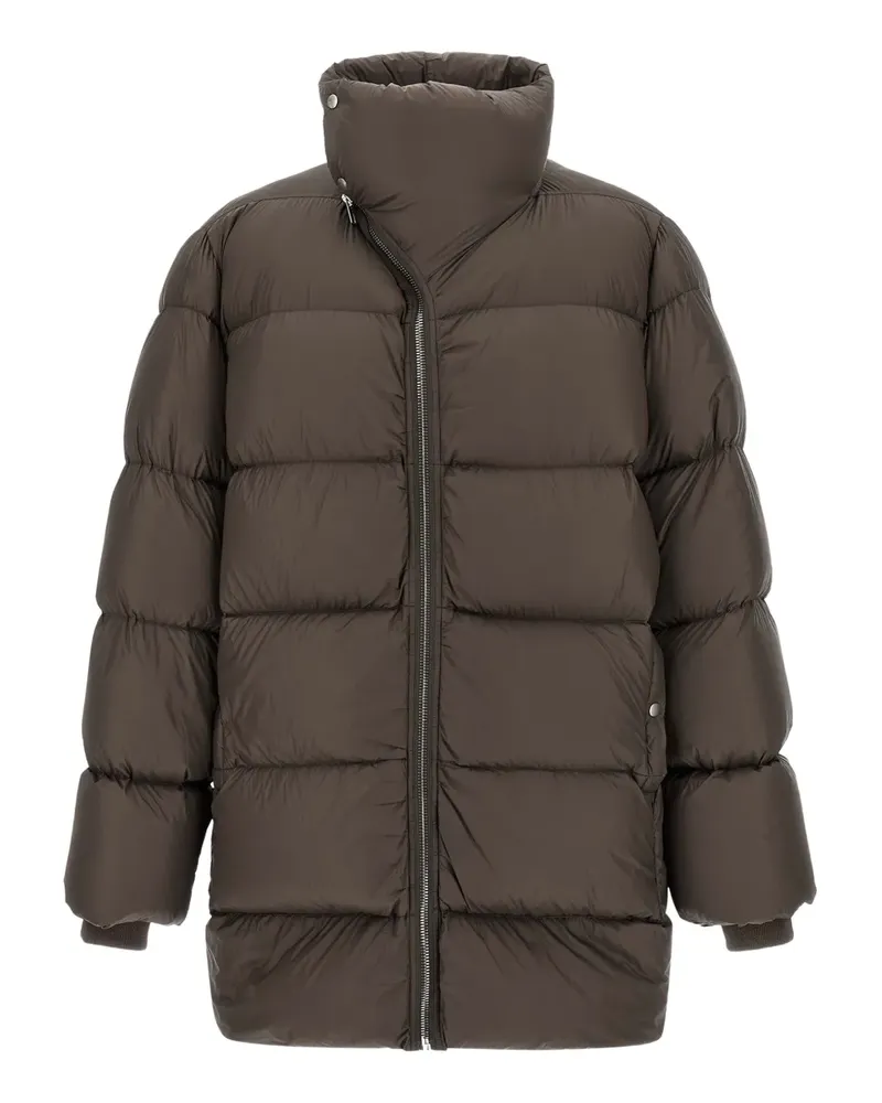 Rick Owens Wattierte Turtle Mantel mit Reißverschluss - Braun Braun