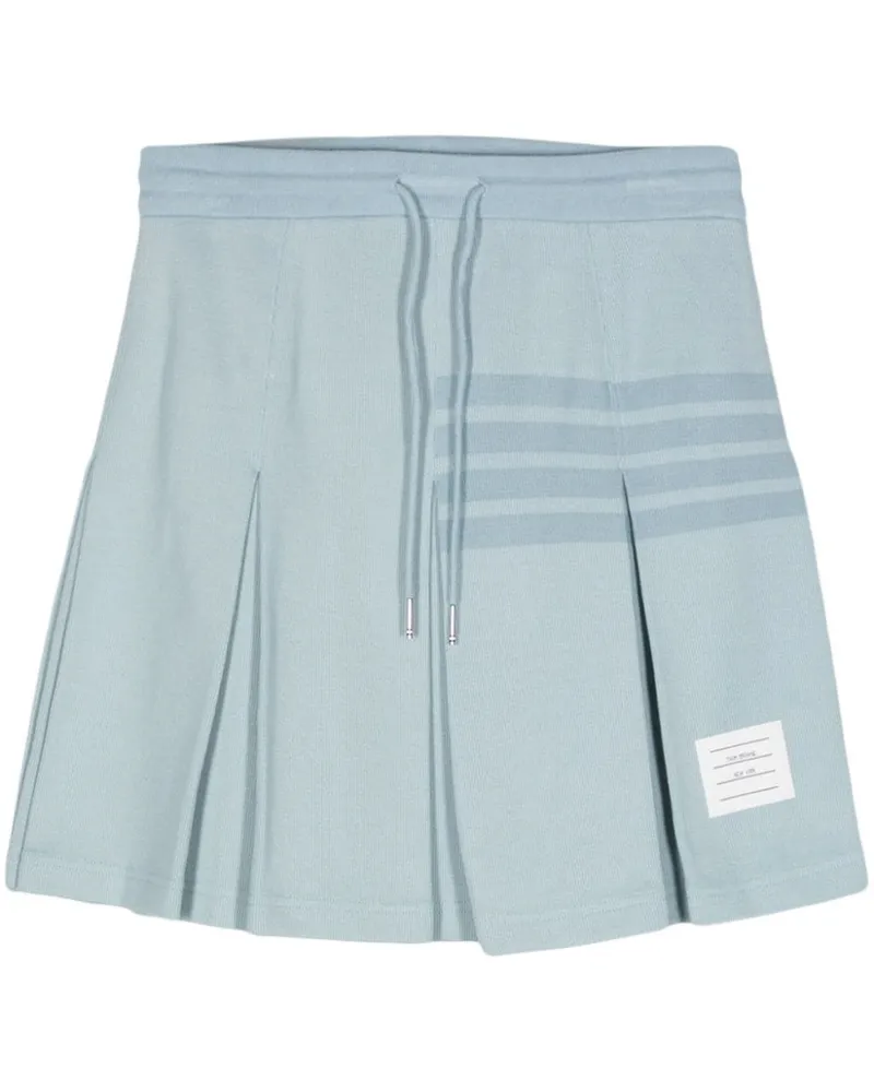 Thom Browne Gestrickter 4-Bar Faltenrock - Blau Blau