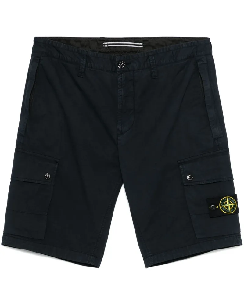 Stone Island Shorts mit Kompass-Patch - Blau Blau