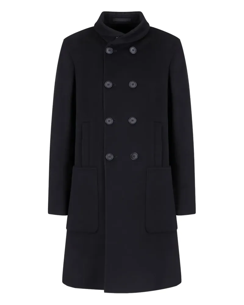 Giorgio Armani buttoned coat - Blau Blau