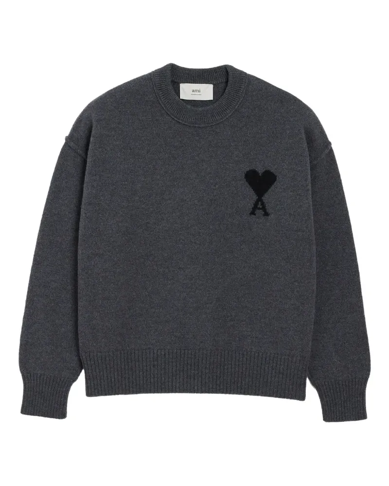 AMI Paris Klassischer Pullover - Grau Grau