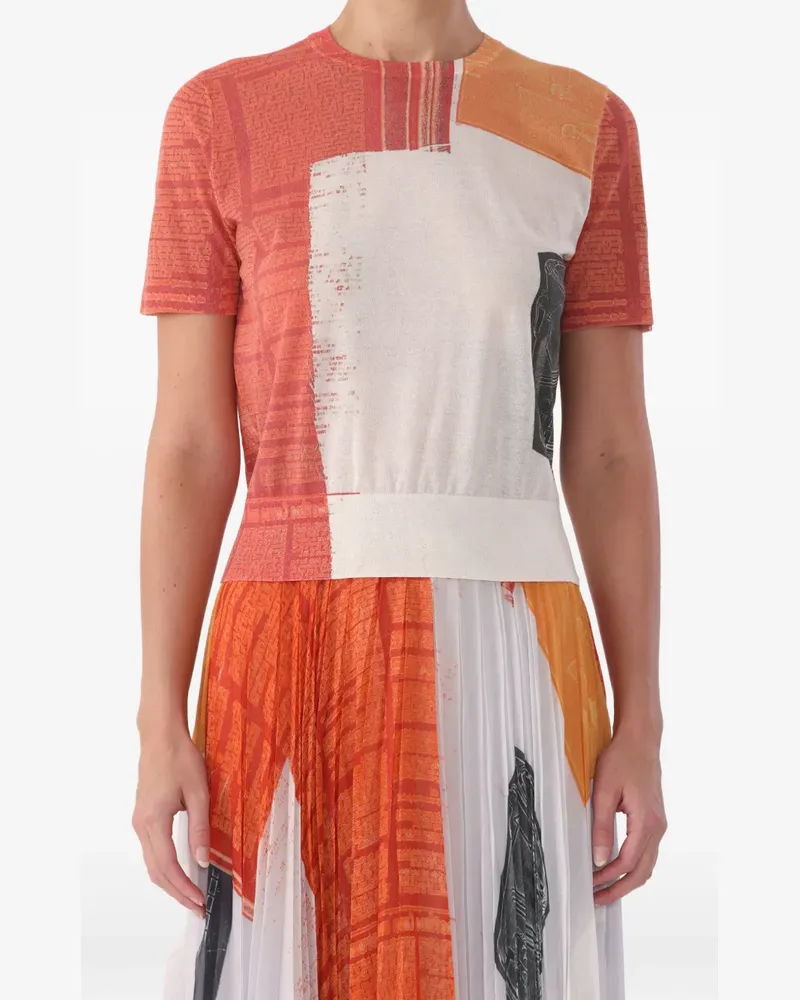 Jason Wu x Robert Rauschenberg artwork sweater - Orange Orange