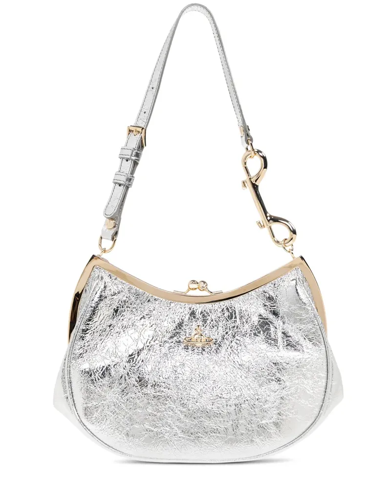 Vivienne Westwood Schultertasche mit Orb-Schild - Silber Silber