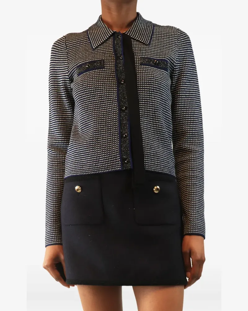Sandro polo-collar cardigan - Schwarz Schwarz