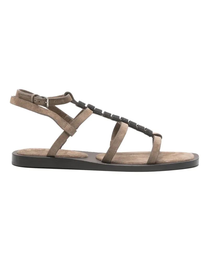 Brunello Cucinelli beaded strappy sandals - Braun Braun