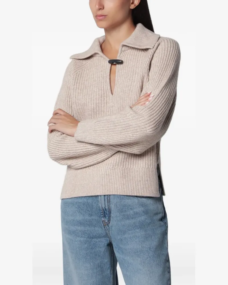 Isabel Marant Miranda Pullover aus geripptem Strick - Nude Nude