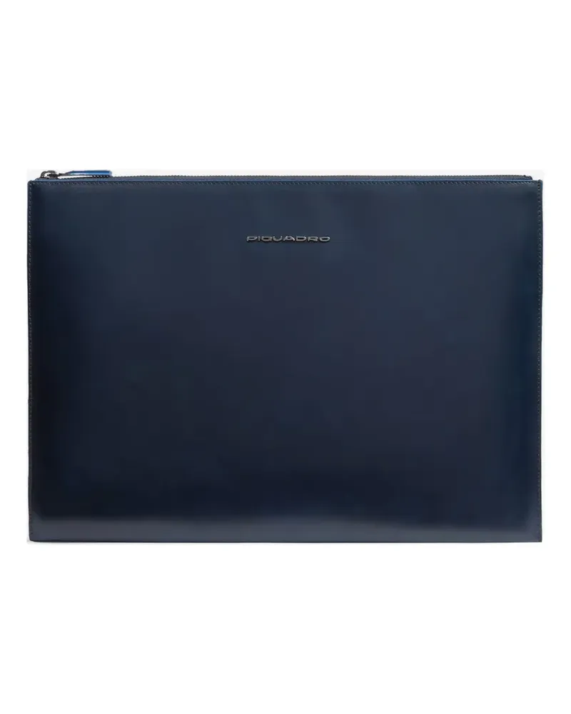 Piquadro iPad®Pro 13" leather clutch bag - Blau Blau