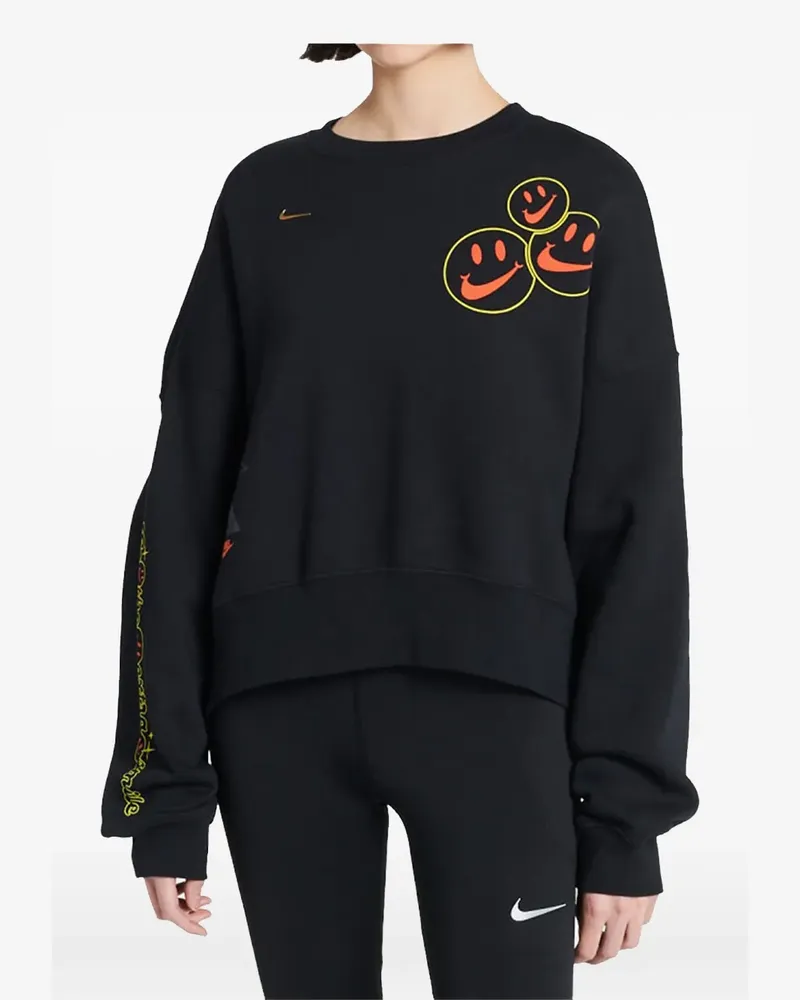 Nike Smiley fleece sweatshirt - Schwarz Schwarz