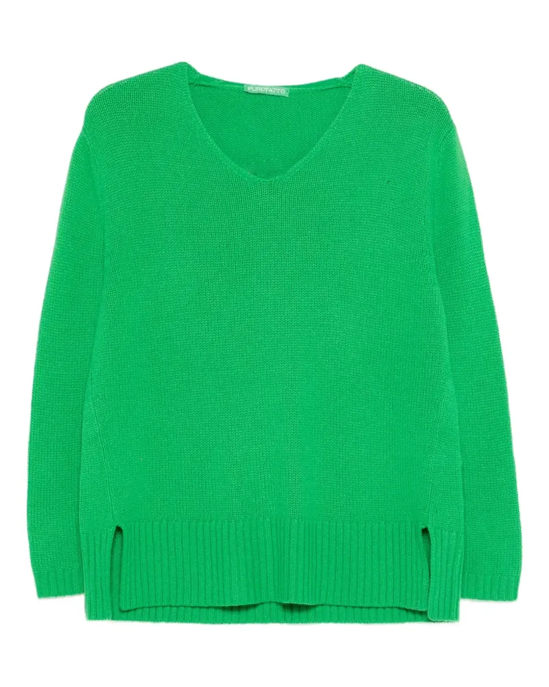 Purotatto V-neck sweater - Grün Grün