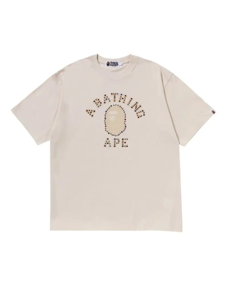 BAPE College Relaxed T-Shirt - Nude Nude