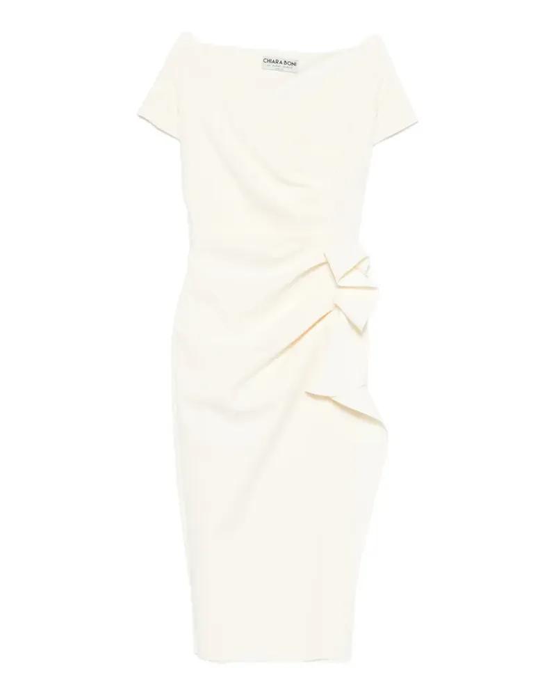 Chiara Boni Gerüschtes Midikleid - Weiß Weiß