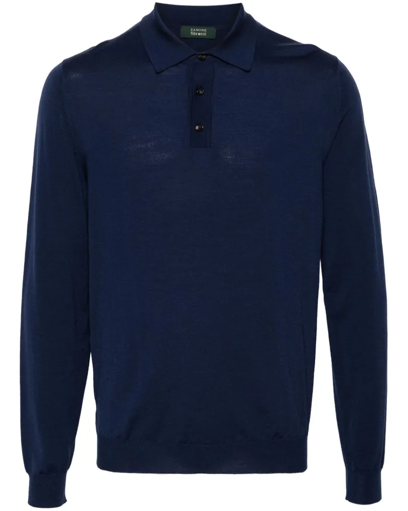 Zanone Flexwool Poloshirt - Blau Blau
