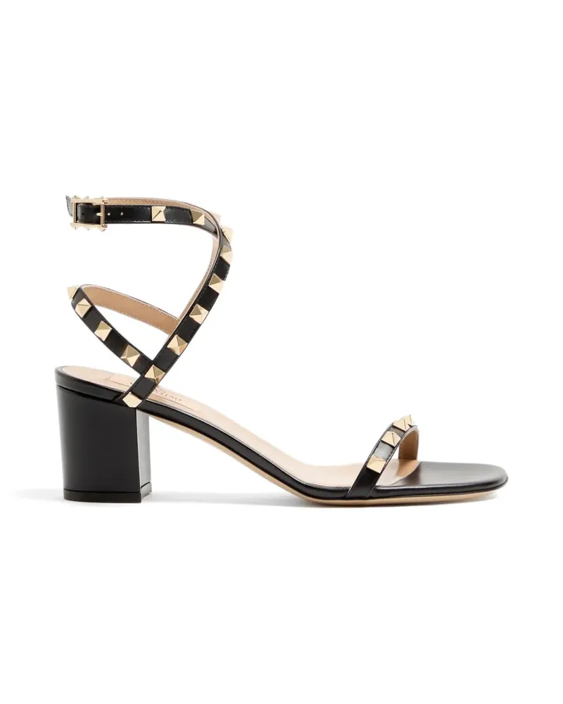 Valentino Garavani Rockstud calfskin sandals with straps 60mm - Schwarz Schwarz